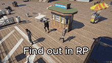 a video game scene with the words find out in rp on the bottom