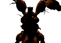 a silhouette of a brown bunny with a top hat on