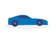 a blue sports car with a pink heart on top of it .
