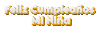 feliz cumpleanos mi nina is written in white and yellow