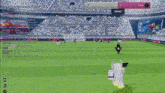 a screenshot of a soccer game with a player named cavani