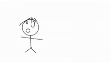 a drawing of a stick figure talking to a creeper that says taste my blade fool