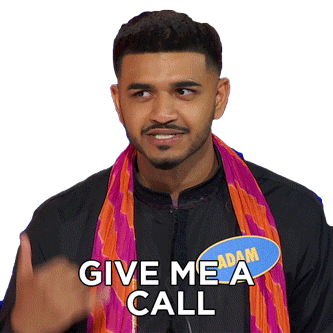 Give Me A Call Adam Sticker - Give Me A Call Adam Family Feud Canada Stickers