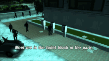 Gtagif Gta One Liners GIF - Gtagif Gta One Liners Meet Me In The Toilet Block In The Park GIFs