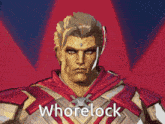 a picture of a man with the word whorelock on the bottom right