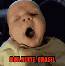 Bebê Bocejando / Boa Noite Brasil /  Acenando / Tchau GIF - Baby Good Night Brasil Good Night GIFs