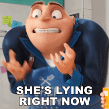 She'S Lying Right Now Gru GIF - She'S Lying Right Now Gru Despicable Me 4 GIFs