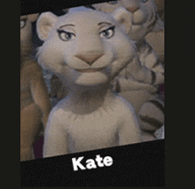 a picture of a cartoon cat with the name kate on it