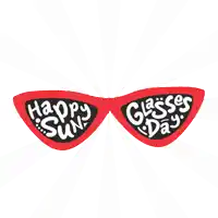 a pair of sunglasses with the words happy sun glasses day written on them