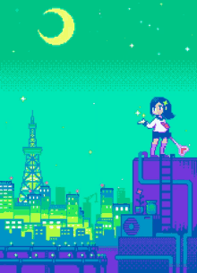 Moon Pixel Art GIF