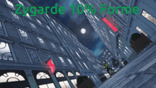 zygarde 10 % forme is written in green on a building