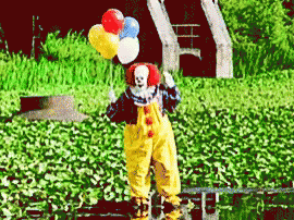 pennywise the clown waving gif
