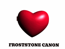 two hearts with a picture of a boy and a girl and the name froststone canon