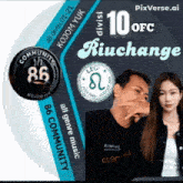 a picture of a man and a woman with the words riuchange on the top
