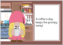 Gnome Coffee GIF - Gnome Coffee Addicted GIFs