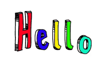 Hello Rainbow Text GIF - Hello Rainbow Text Animated Text GIFs