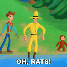 oh rats curious george go west go wild aww shucks darn disappointed