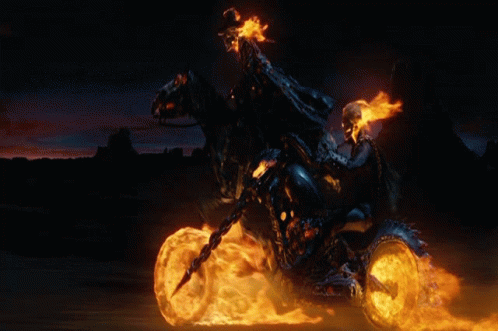 ghost rider horse on fire