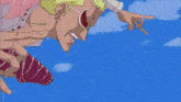a cartoon character says what the hell while pointing at something