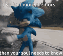 Sonic Movie Sonic Floss GIF - Sonic Movie Sonic Floss Ive Had More Tremors GIFs