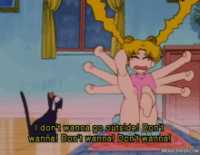 Dont Wanna Go Outside Sailor Moon GIF - Dont Wanna Go Outside Sailor Moon Anime GIFs