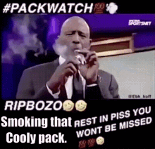Cooly Smoking That Pack GIF - Cooly Smoking That Pack Rip Bozo GIFs