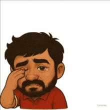 a cartoon of a man with tears running down his face and the words nadhan pavame below him