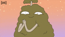 a cartoon drawing of a tree with the word [ as ] in the corner