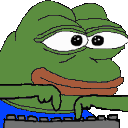 Typing Pepe The Frog Sticker