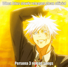Satoru Gojo Persona 3 Reload GIF - Satoru Gojo Persona 3 Reload When Atlus Releases Official Version Of Persona Songs GIFs