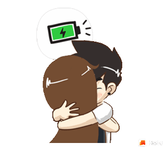 Hug Love Sticker - Hug Love Low Battery Stickers
