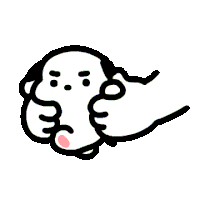 a black and white cartoon drawing of a person holding a balloon .