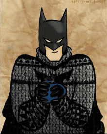 Batman Cozy GIF - Batman Cozy Sweater GIFs