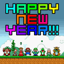 Happy New Year Nintendo GIF - Happy New Year Nintendo Super Mario Bro GIFs