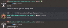 a screenshot of a discord conversation between luacoder and divine