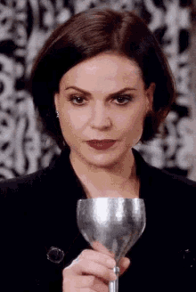 lana parilla cheers drinking thinking resting bitch face