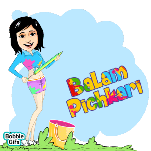 Pichkari Girl Sticker - Pichkari Girl Holi Gig Stickers