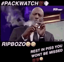 Rip Bozo Smoking GIF - Rip Bozo Smoking Pack GIFs