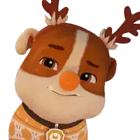 a close up of a stuffed animal with antlers