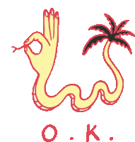 Snakelike Hand Makes Ok Sign Sticker - Lost In Paradise Ok Circle Game Stickers