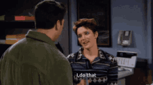 a woman says i do that in front of a man