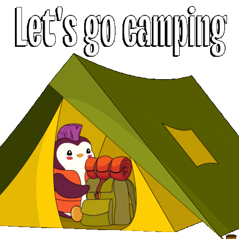 Penguin Camping Sticker - Penguin Camping Camp Stickers