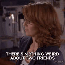 Theres Nothing Weird About Two Friends Sharing A Bed Liz Lemon GIF - Theres Nothing Weird About Two Friends Sharing A Bed Liz Lemon 30rock GIFs
