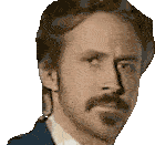 Ryan Gosling Gosling Stare Sticker - Ryan Gosling Gosling Stare Ryan Gosling Look Stickers