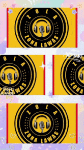 a yellow and black logo for zona lawans