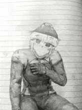 a black and white drawing of a woman with a smiley face and the words viggle.ai on the bottom