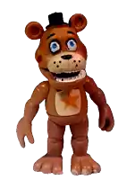 a brown teddy bear with a star on his chest is standing on a white background