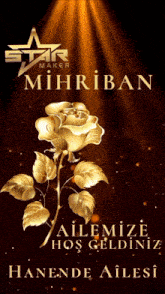 a star maker advertisement with a golden rose on it
