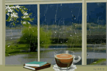 R Rainy Day Coffee Rain GIF - R Rainy Day Coffee Rain Good Morning GIFs