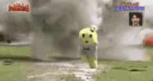 funasshi mascot running away explosion